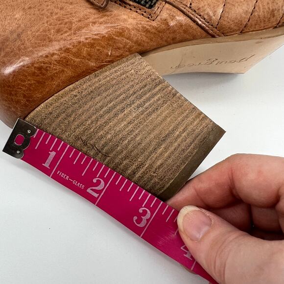 Paul Green Malibu Sliced Zip Bootie UK 5 US 7.5 Cognac Brown Leather Ankle Boot - Picture 10 of 12